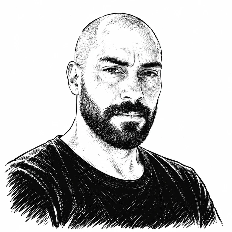 Retrato ilustrado de Osvaldo Doyle